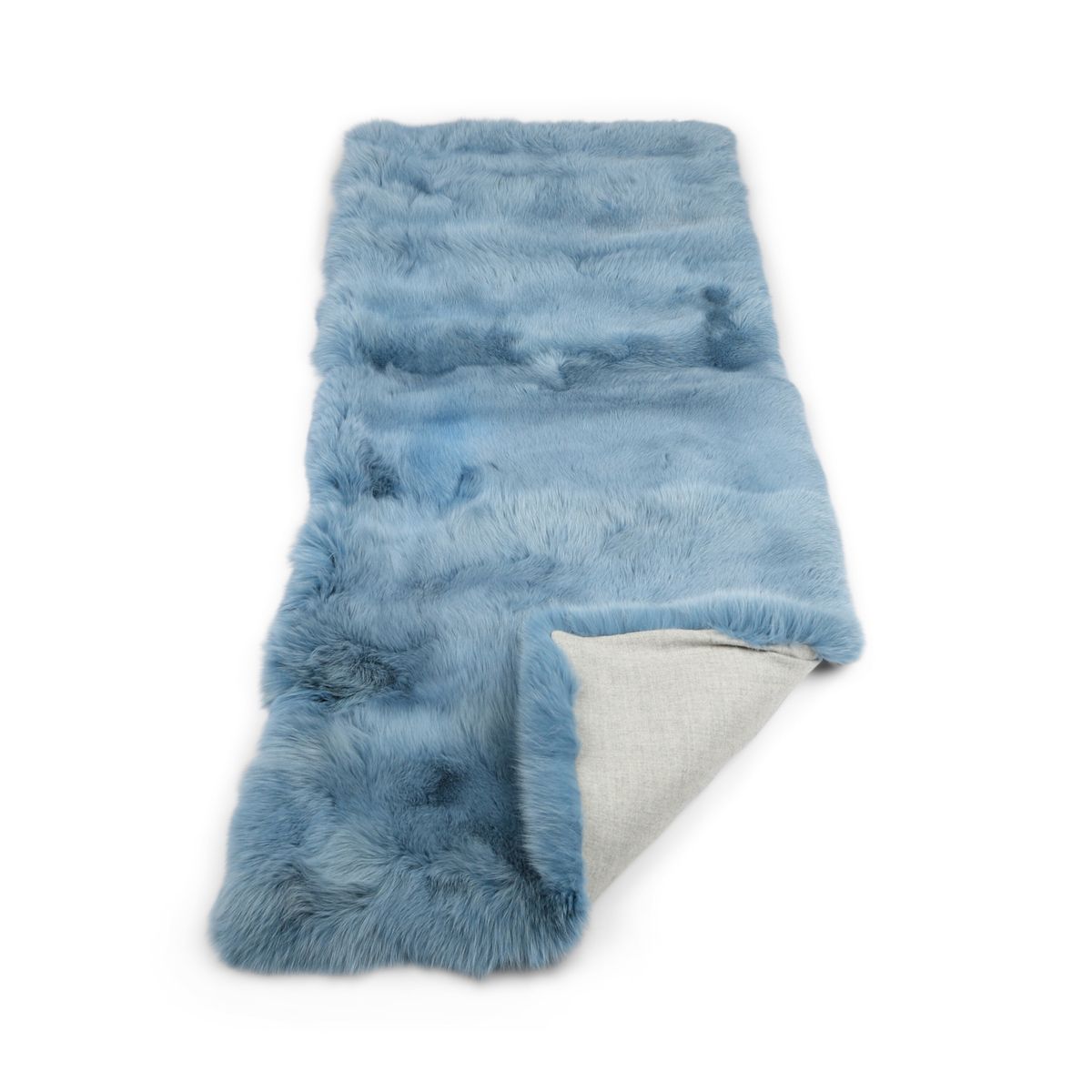 Plaid Premium Fox | Support Cachemire | Bleu ciel | 190x70 cm