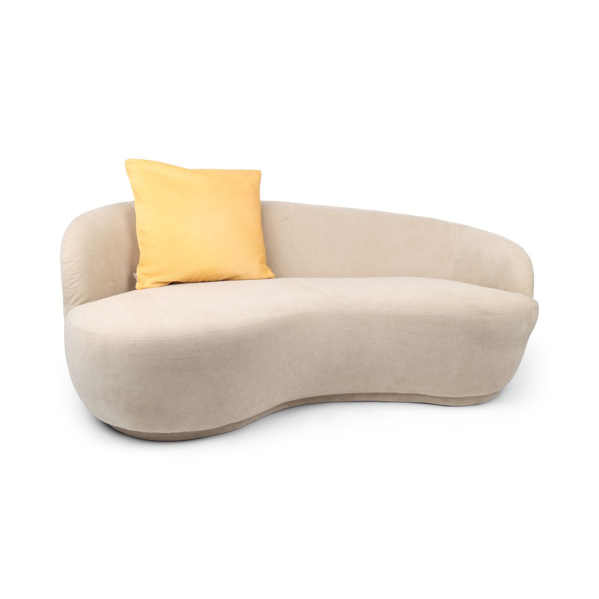 Coussin premium en peau de vache | Double face Jaune Moutarde