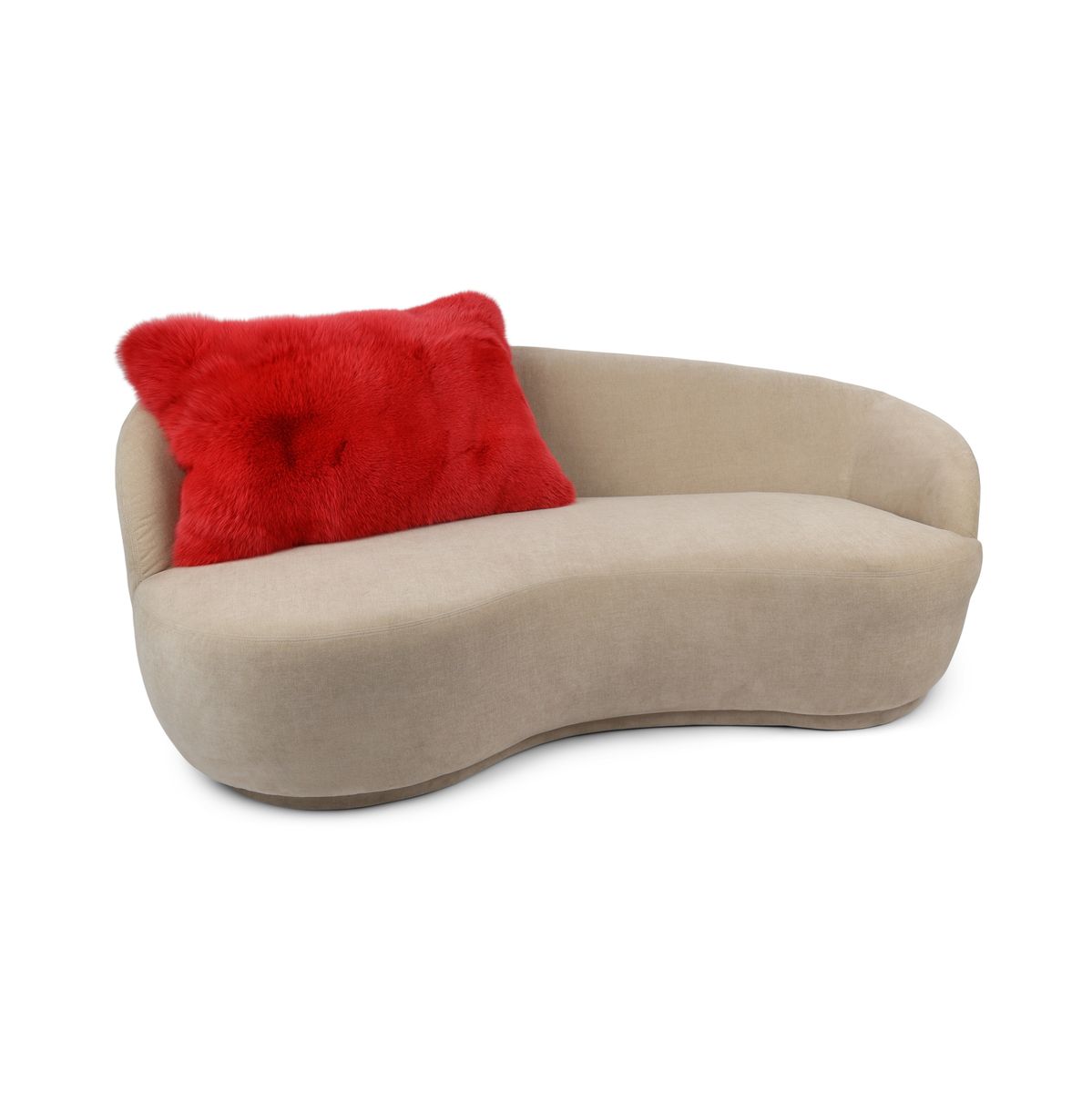 Coussin Premium en Renard | Dos en Cachemire | Norvège | Rouge | 52x84 cm
