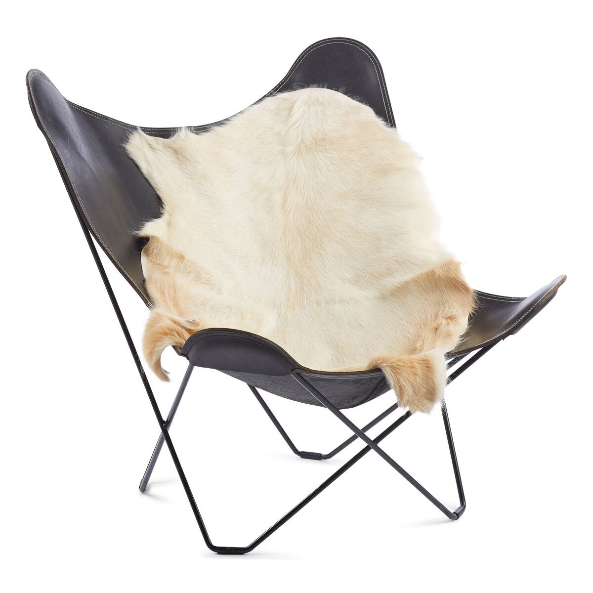 Peau de chèvre premium | Laine courte Blanc