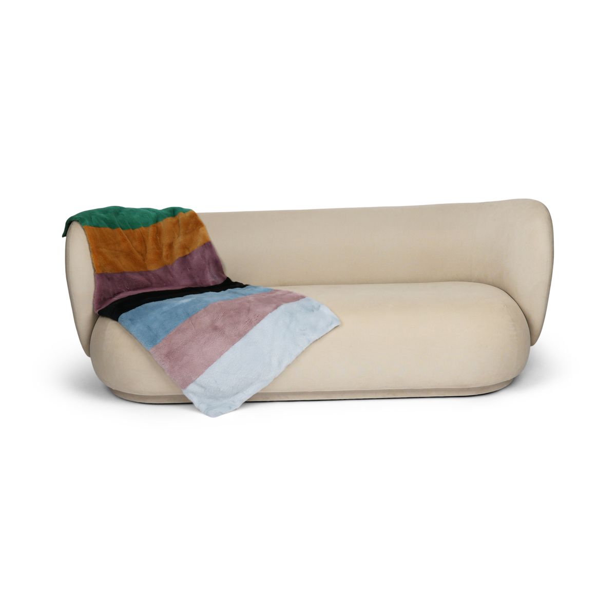 Plaid en Vison | Doublure Cachemire | Multicolore | 70x124 cm