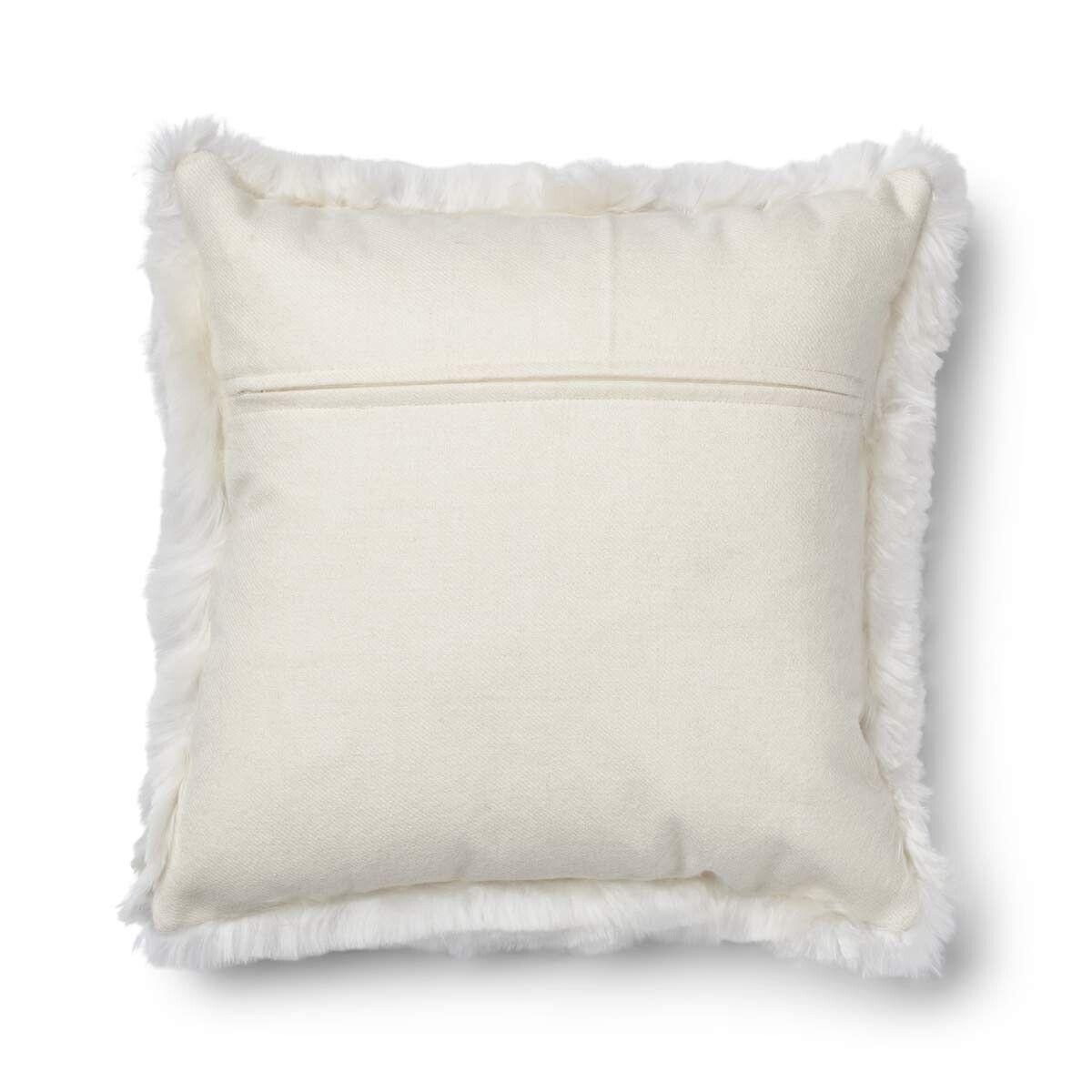 Coussin en alpaga Blanc