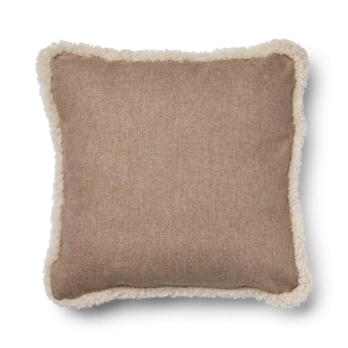 Coussin en laine courte de mouton