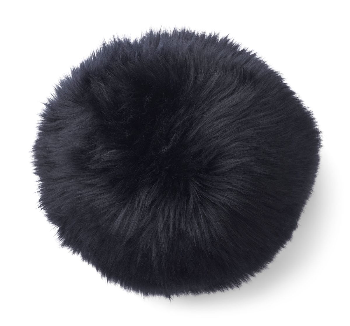 Coussin d'Angélite Laine Longue Noir
