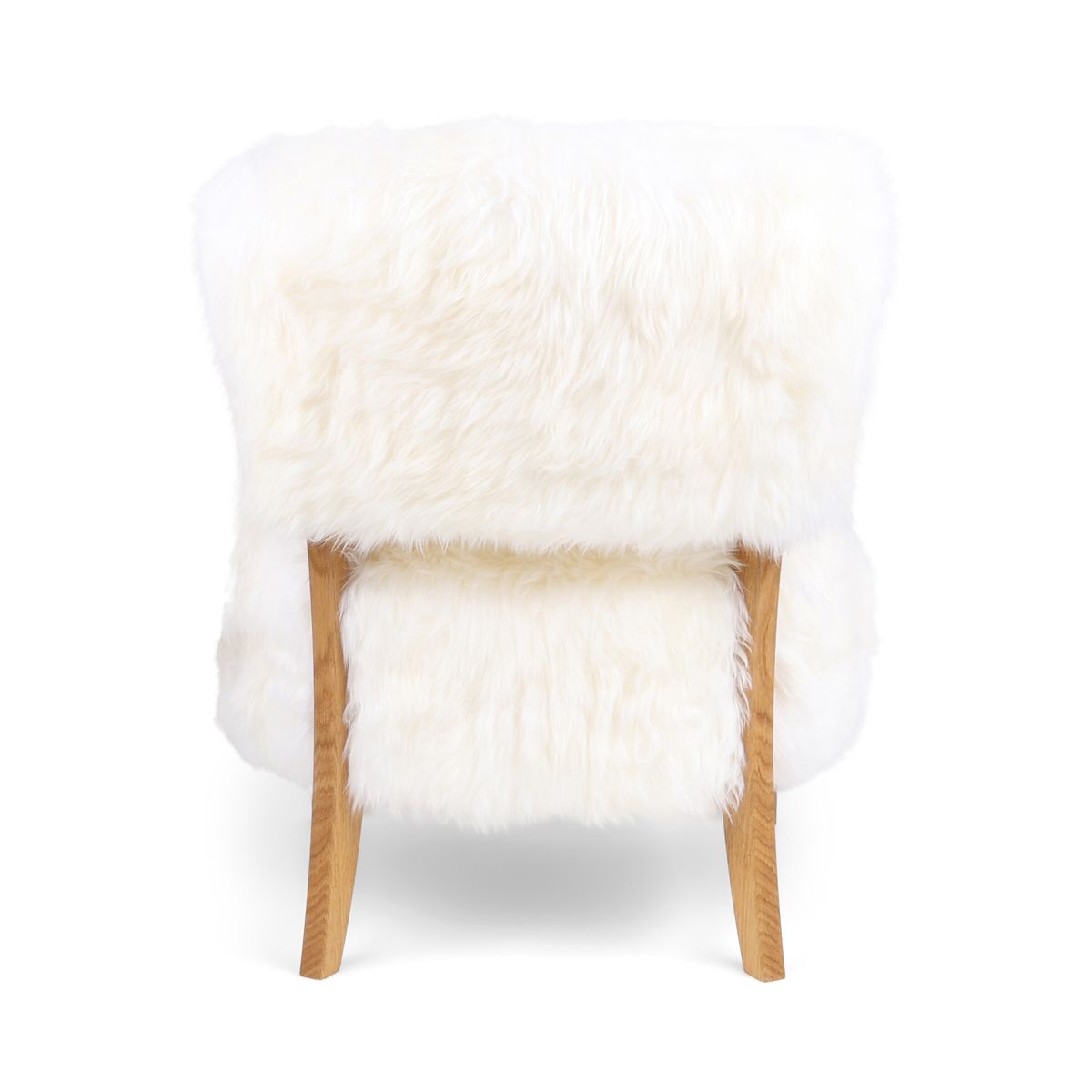 Fauteuil lounge Lina | Peau de mouton de Nouvelle-Zélande | Poils longs Ivoire