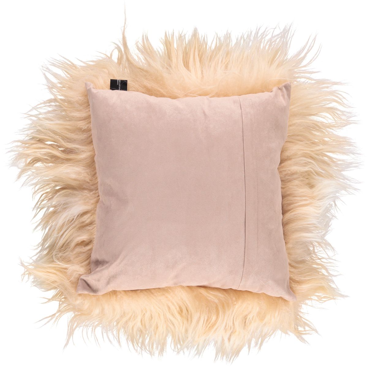 Coussin en cachemire bouclé Blanc Chaud