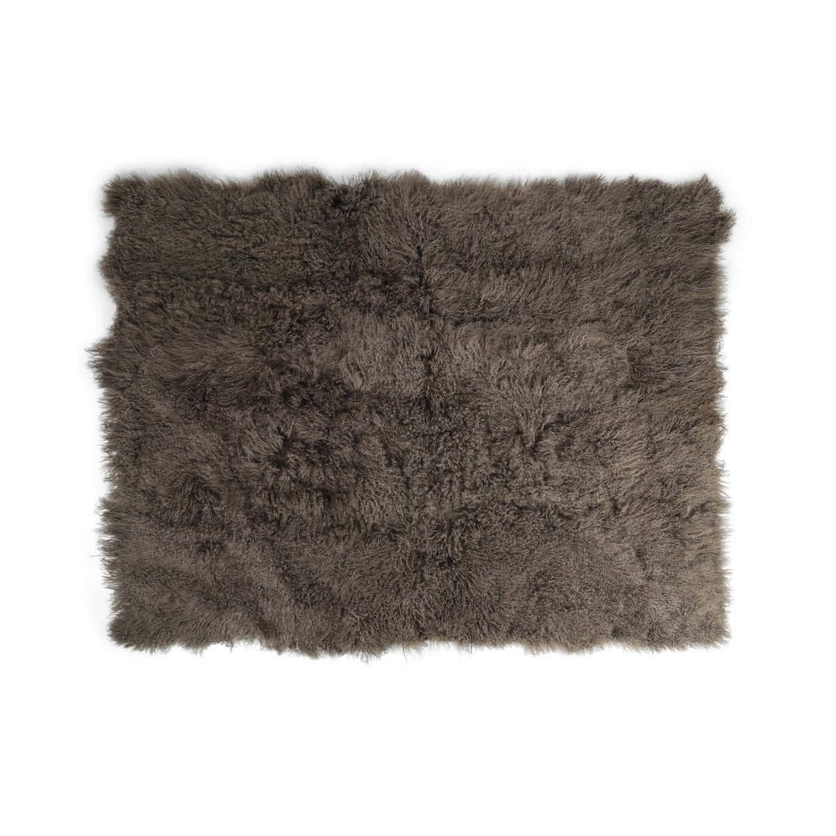 Jeté en peau de mouton bouclée 140 × 180 cm