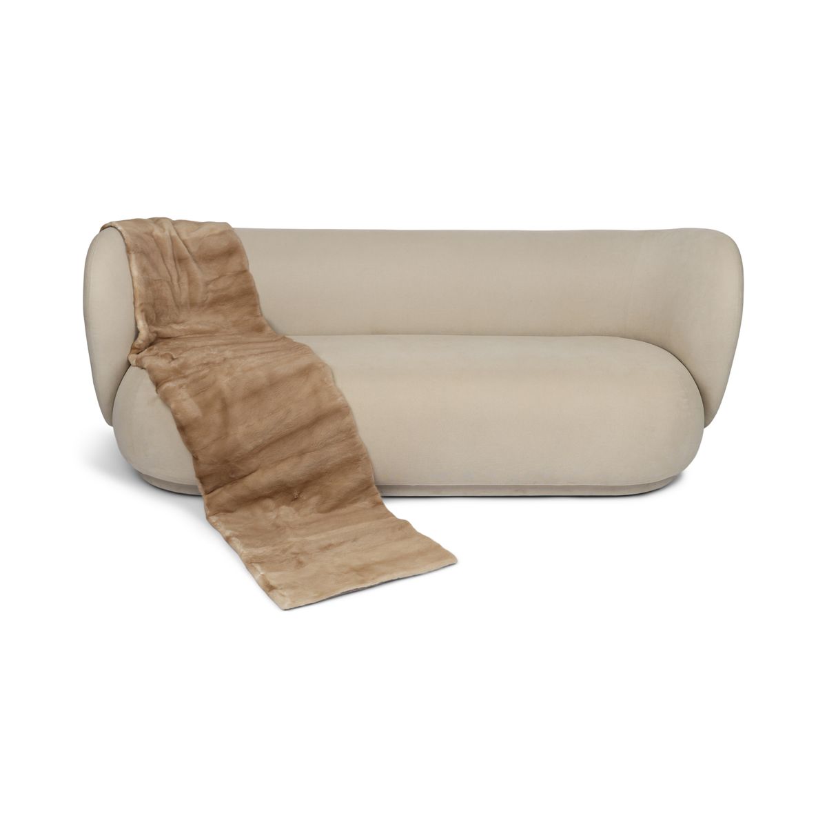 Plaidoirie en vison | Cachemire noir | Palomino | 50x204 cm