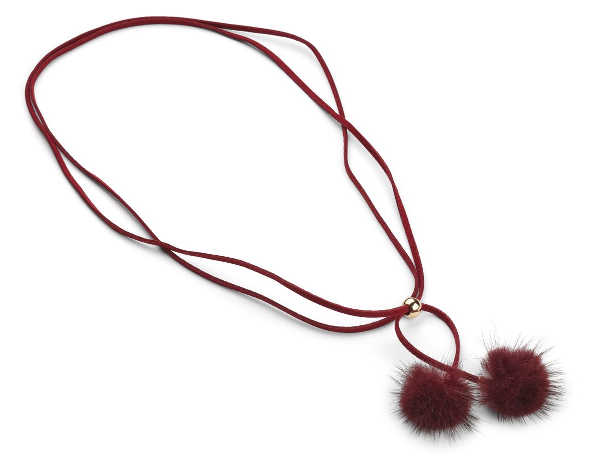 Collier en vison Nicki Bordeaux