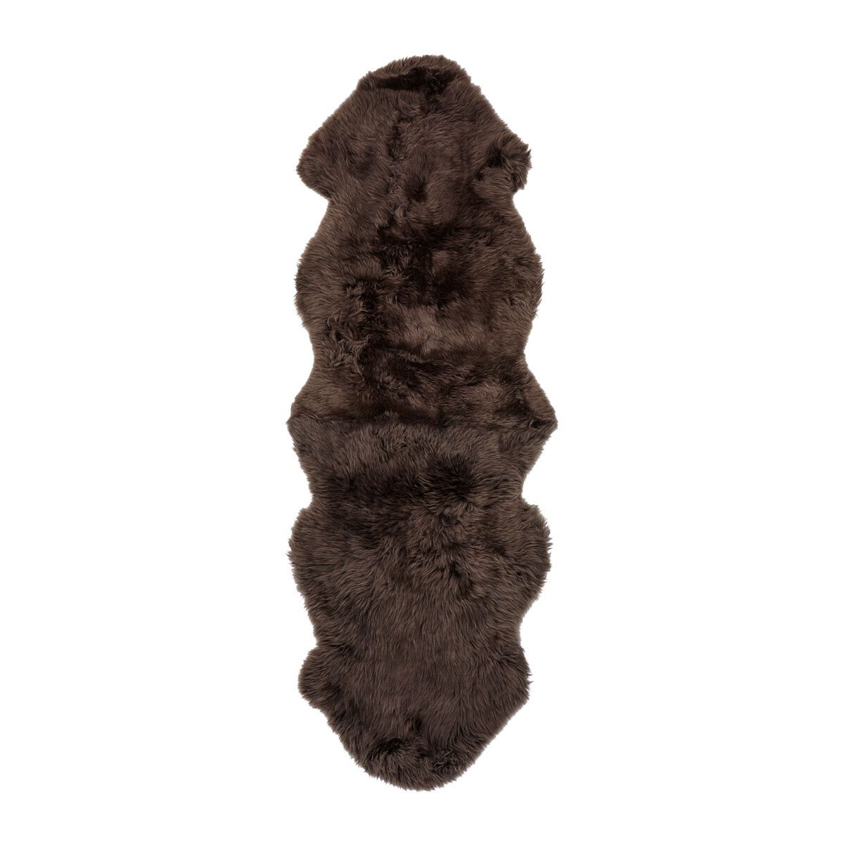 Peau de mouton de Nouvelle-Zélande à laine longue 180 cm Noyer