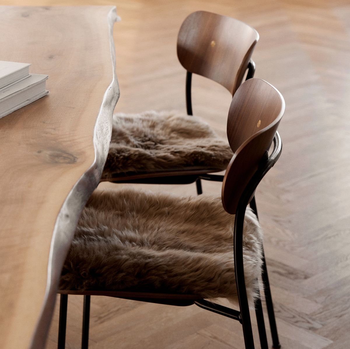 Calf Leather Seat Cover | Ø38 cm Noir