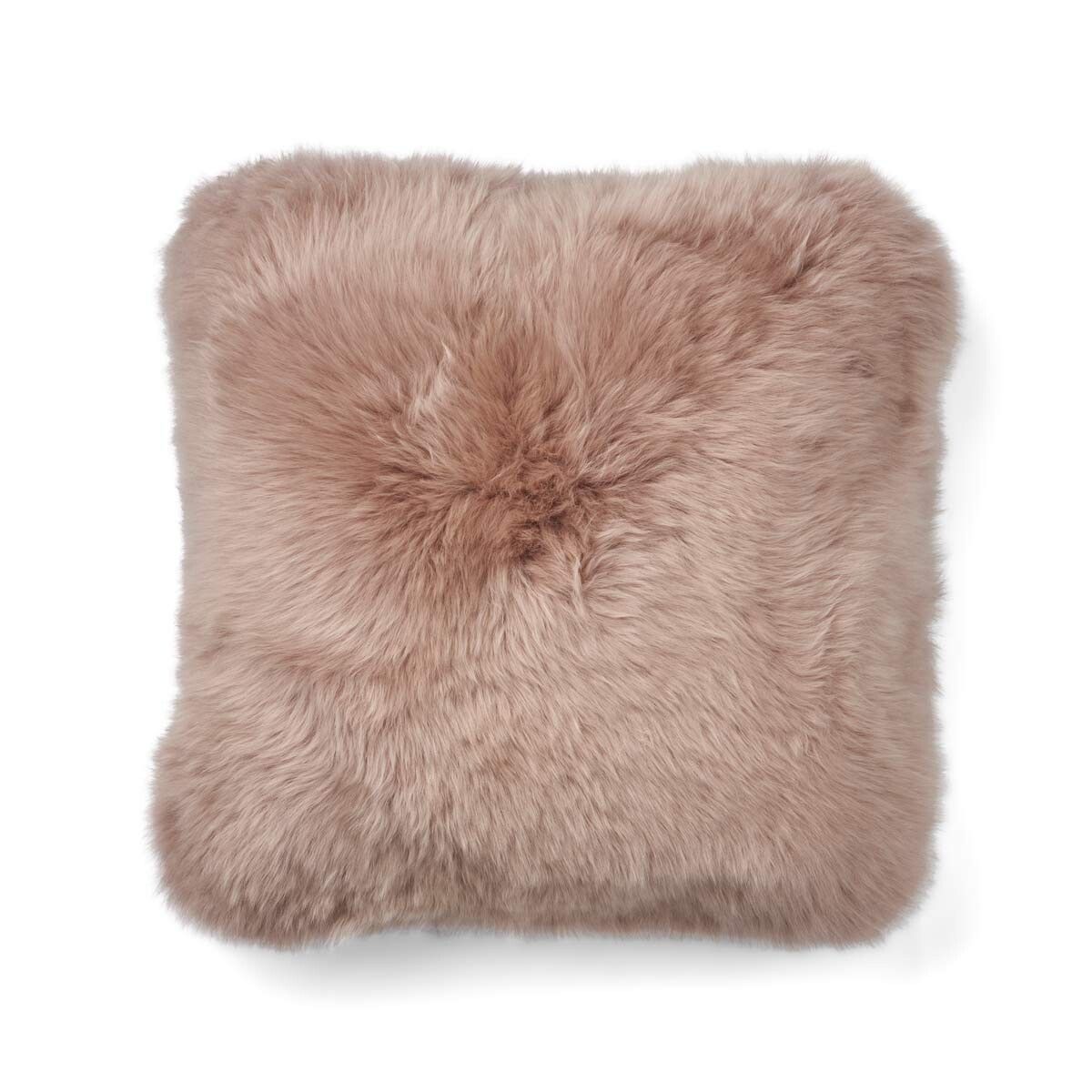 Coussin en peau de mouton longue laine