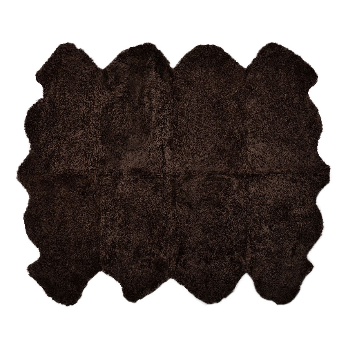 Peau de mouton de Nouvelle-Zélande à laine courte bouclée 90 cm Cappuccino