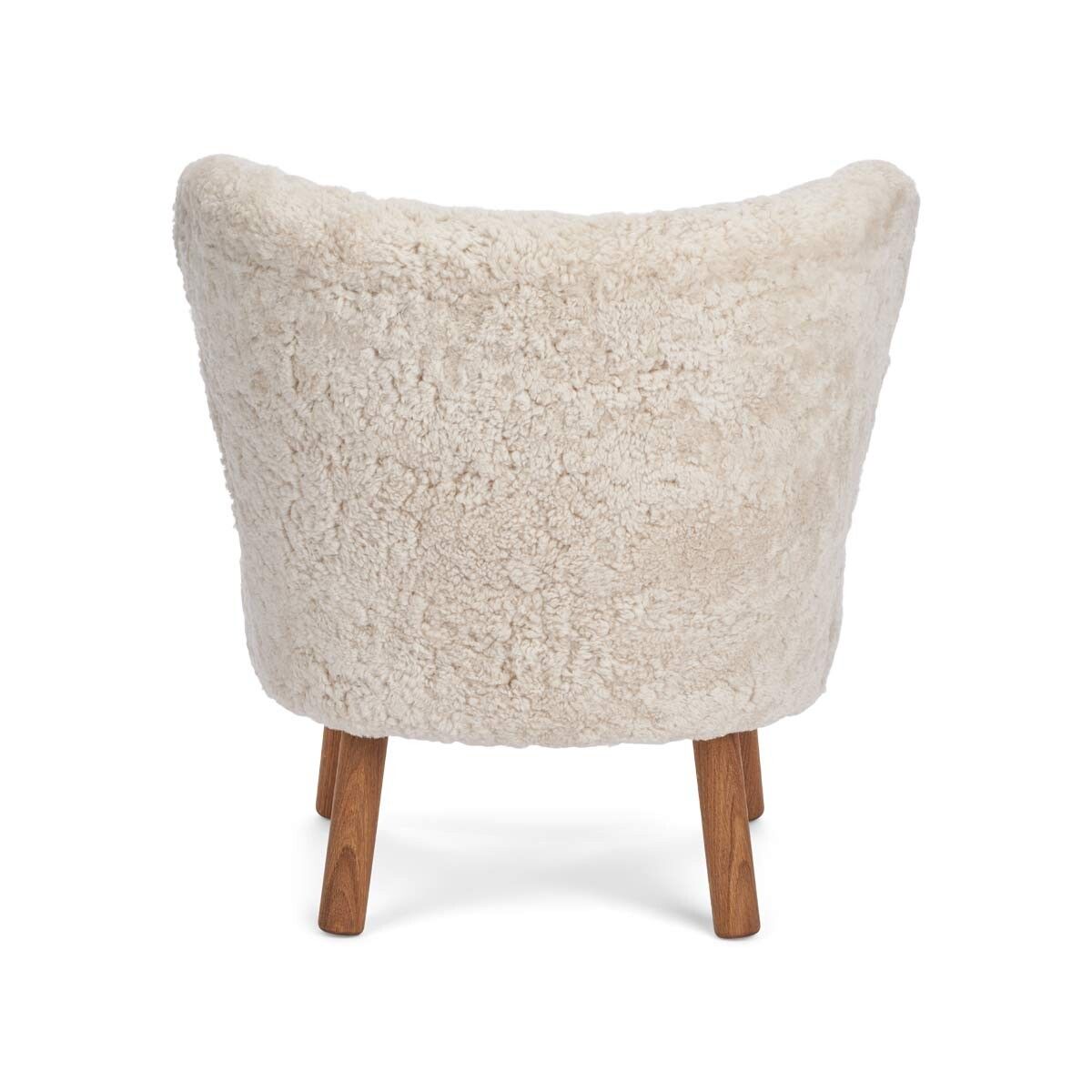 Fauteuil lounge Emily | Laine courte Perle