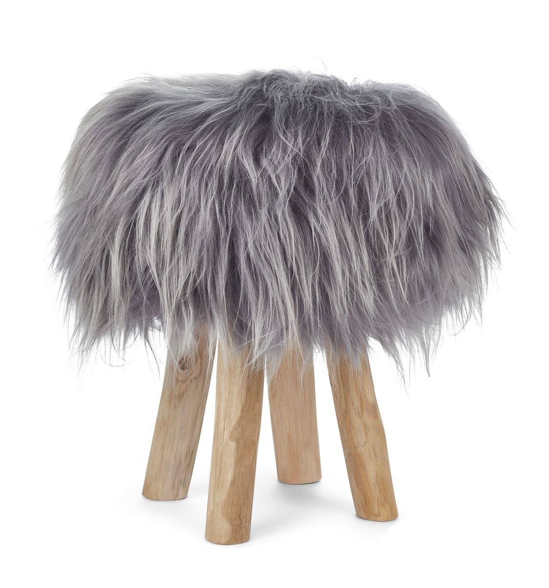Dessus de tabouret en peau de mouton islandaise