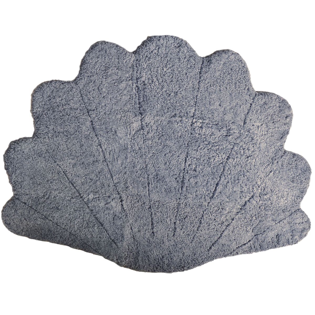 Tapis court en laine bouclée en peau de mouton Shell Design 210x150 cm Gris Léger