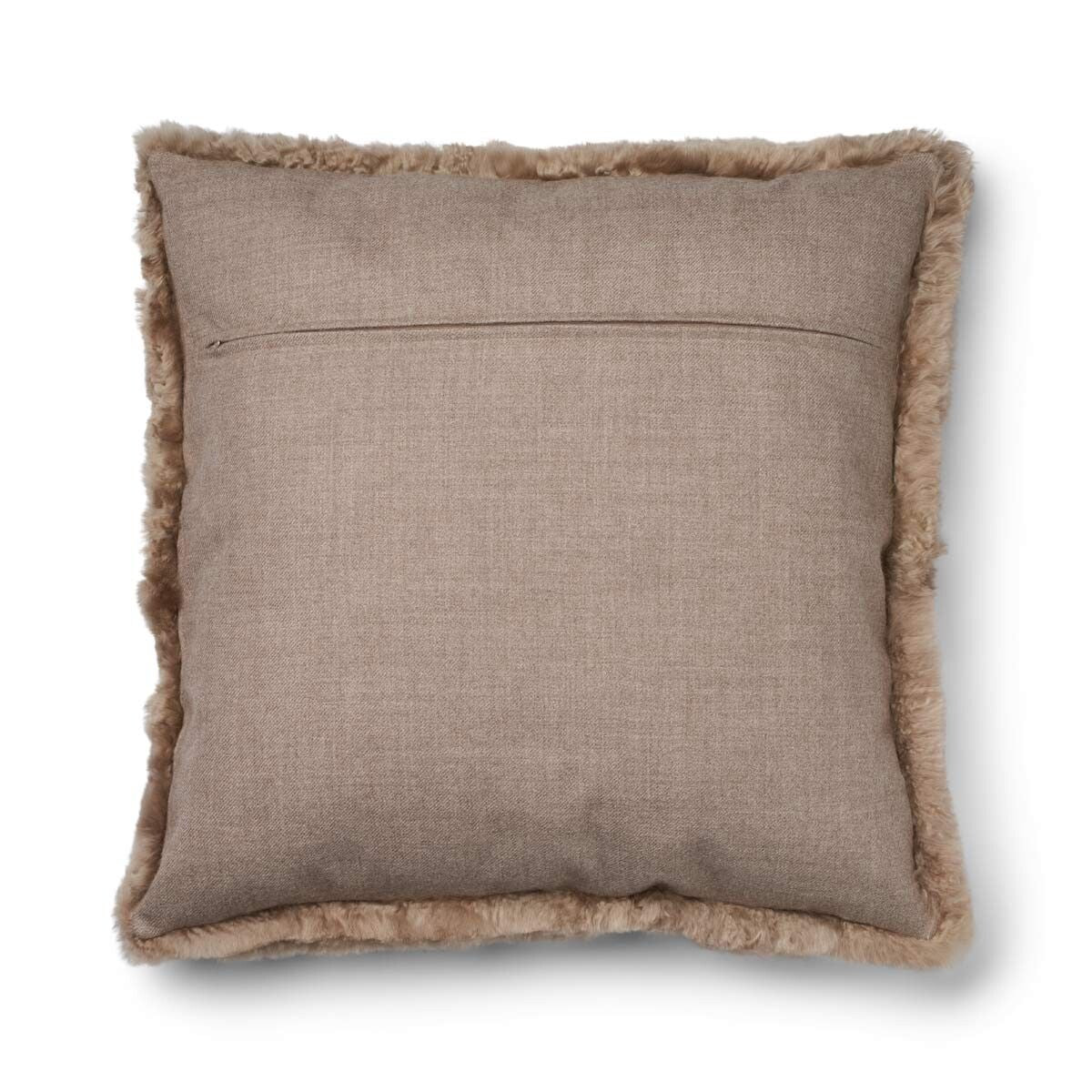 Coussin en alpaga Taupe