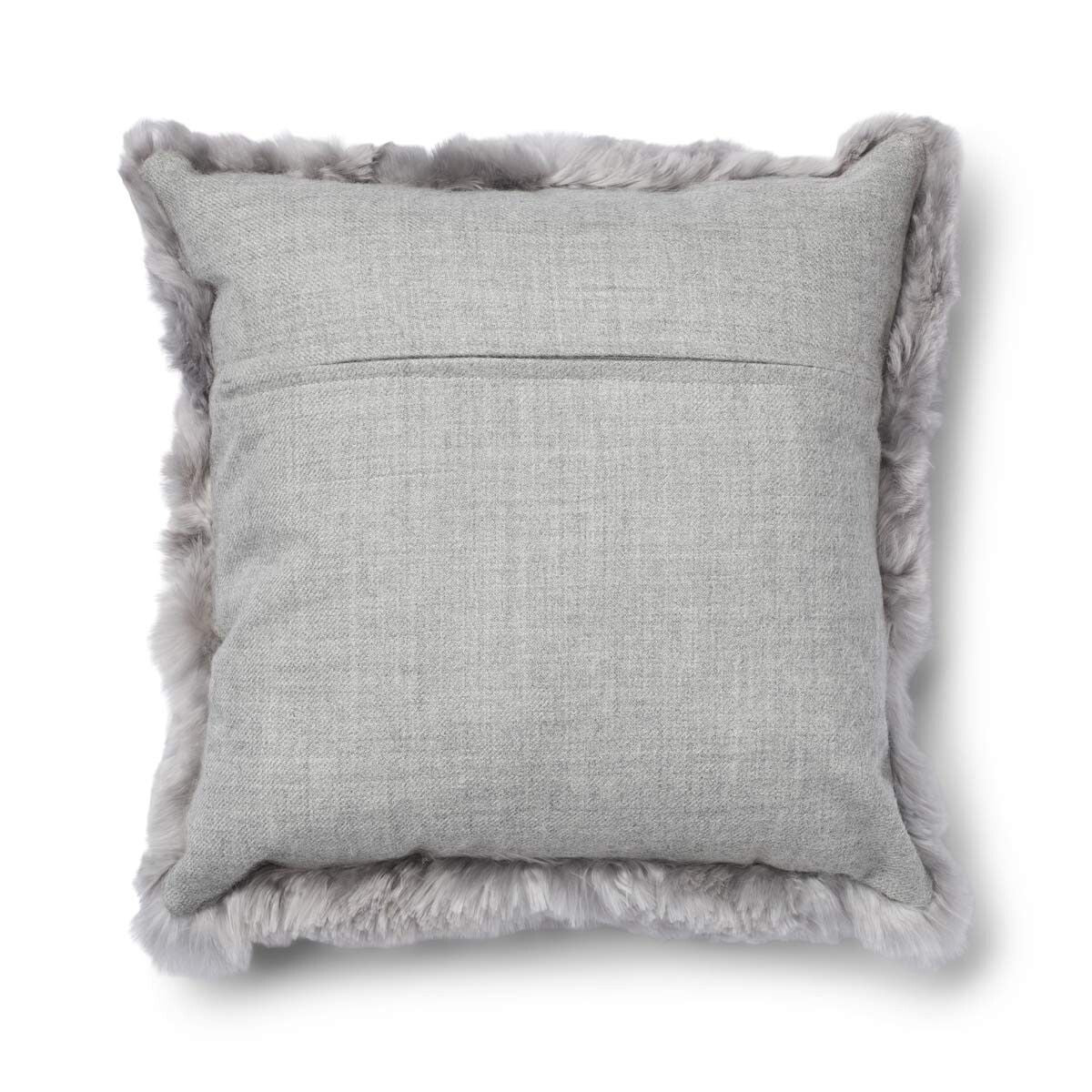 Coussin en alpaga Gris cendré/gris clair