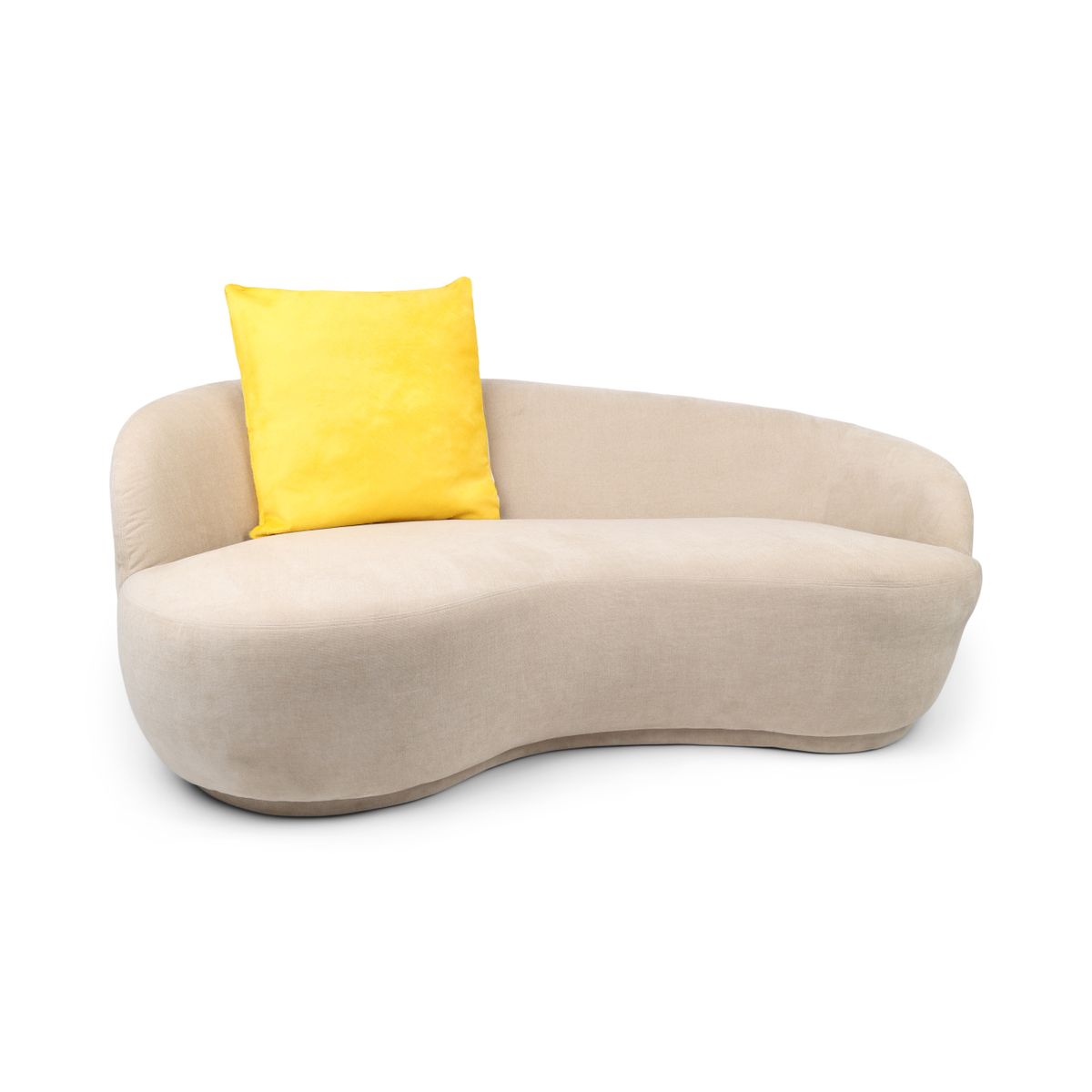 Coussin premium en peau de vache | Double face Bright Yellow