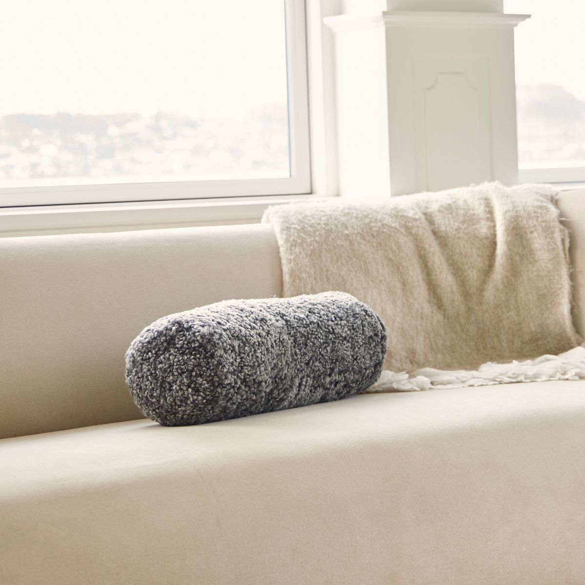 Coussin Traversin Anthracite