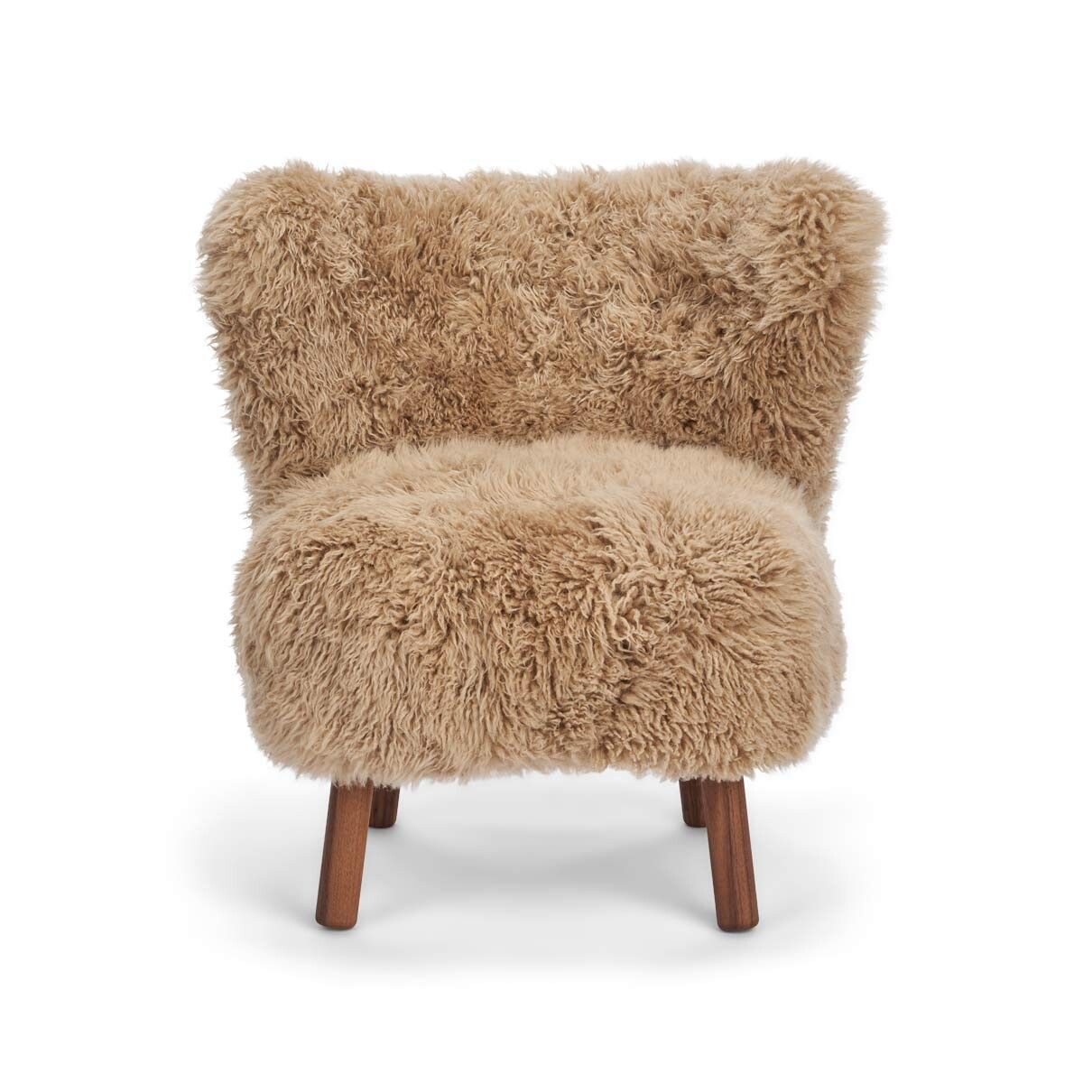 Fauteuil lounge Emily | Laine courte Miel