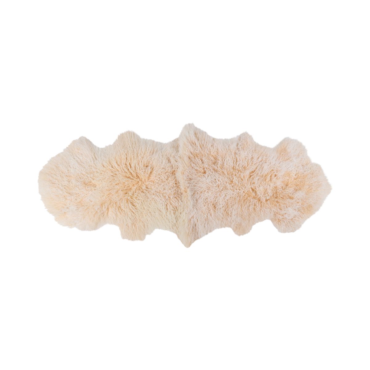 Peau de mouton tibétaine double | 150 × 55 cm Lever de soleil arctique