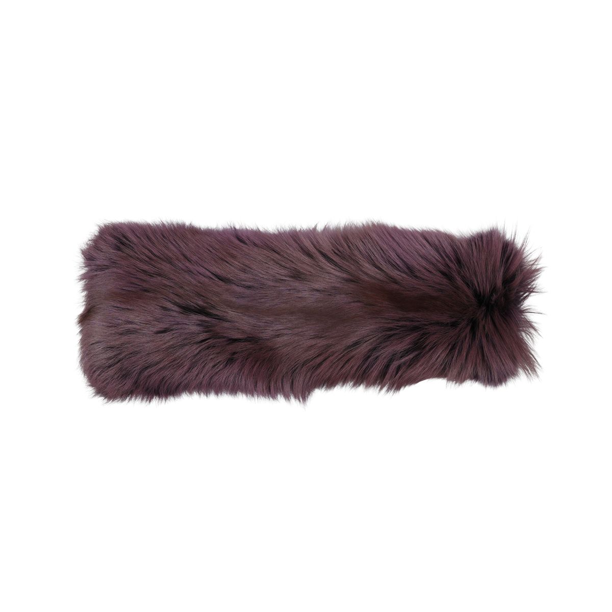 Coussin Premium en Fourrure de Renard | Dos en Cachemire | Norvège | Violet | 70x24 cm