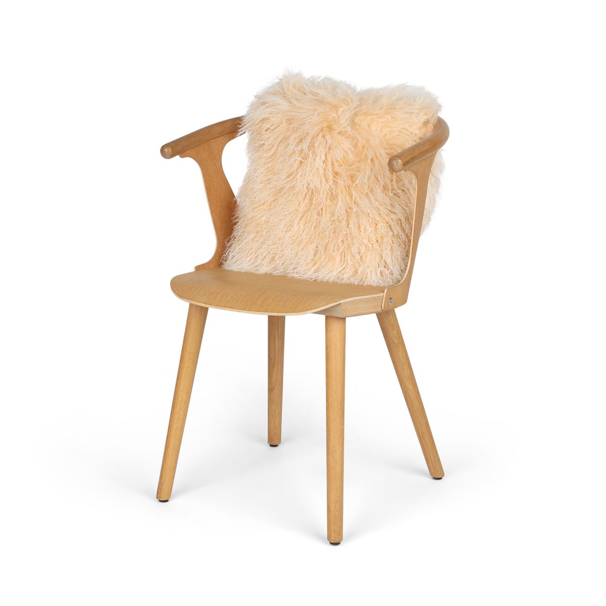 Coussin bouclé Lever de soleil arctique