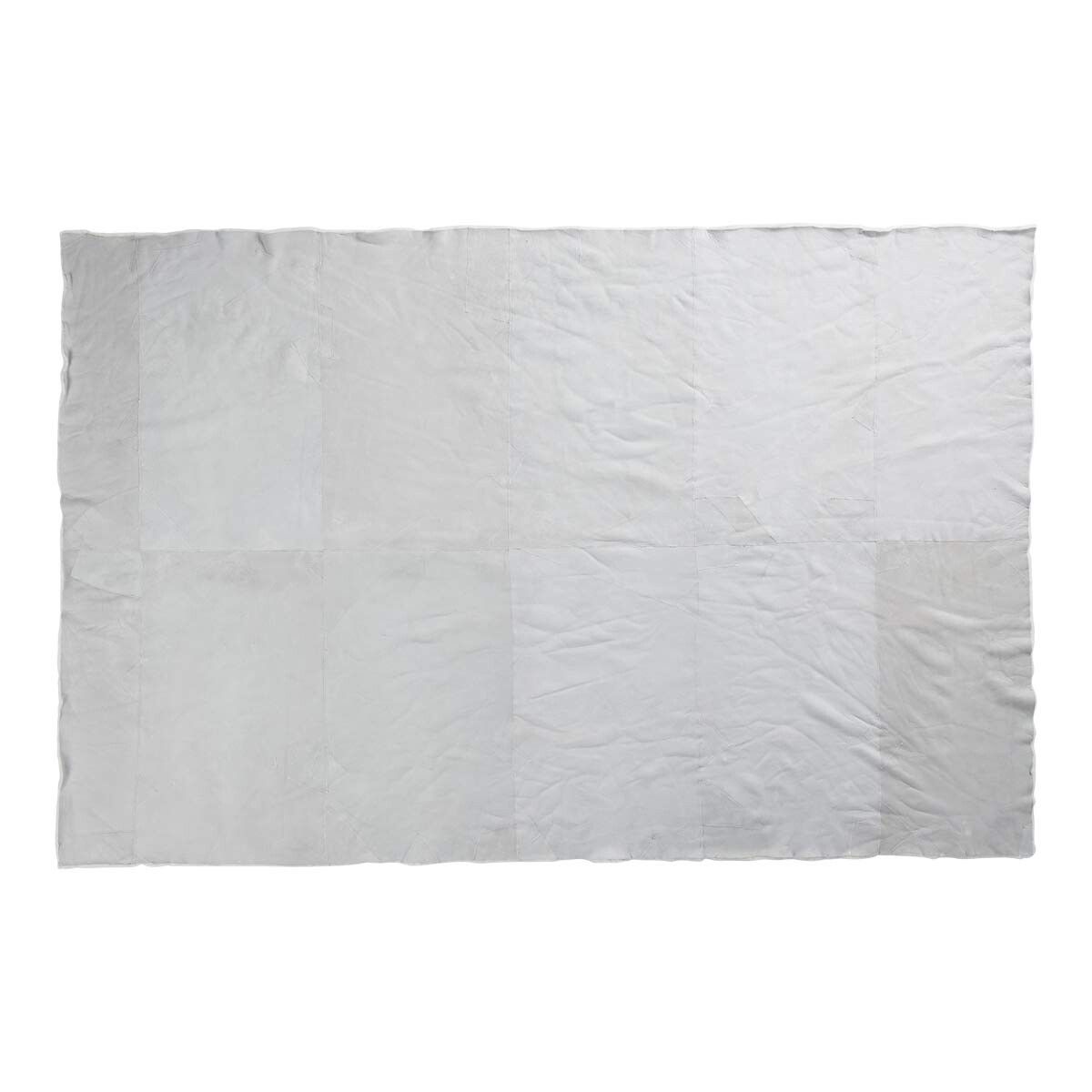 Tapis design en mocassin Gris Argenté