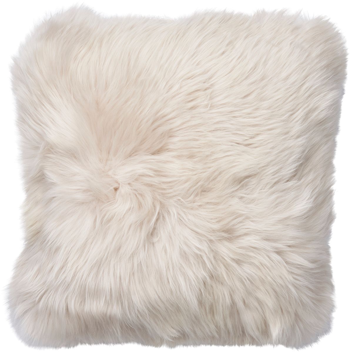 Coussin en peau de mouton longue laine