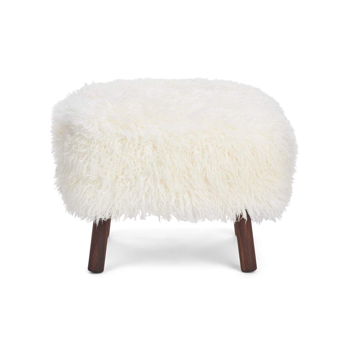 Repose-pieds Emily | Peau de mouton  | Laine courte Blanche-Neige