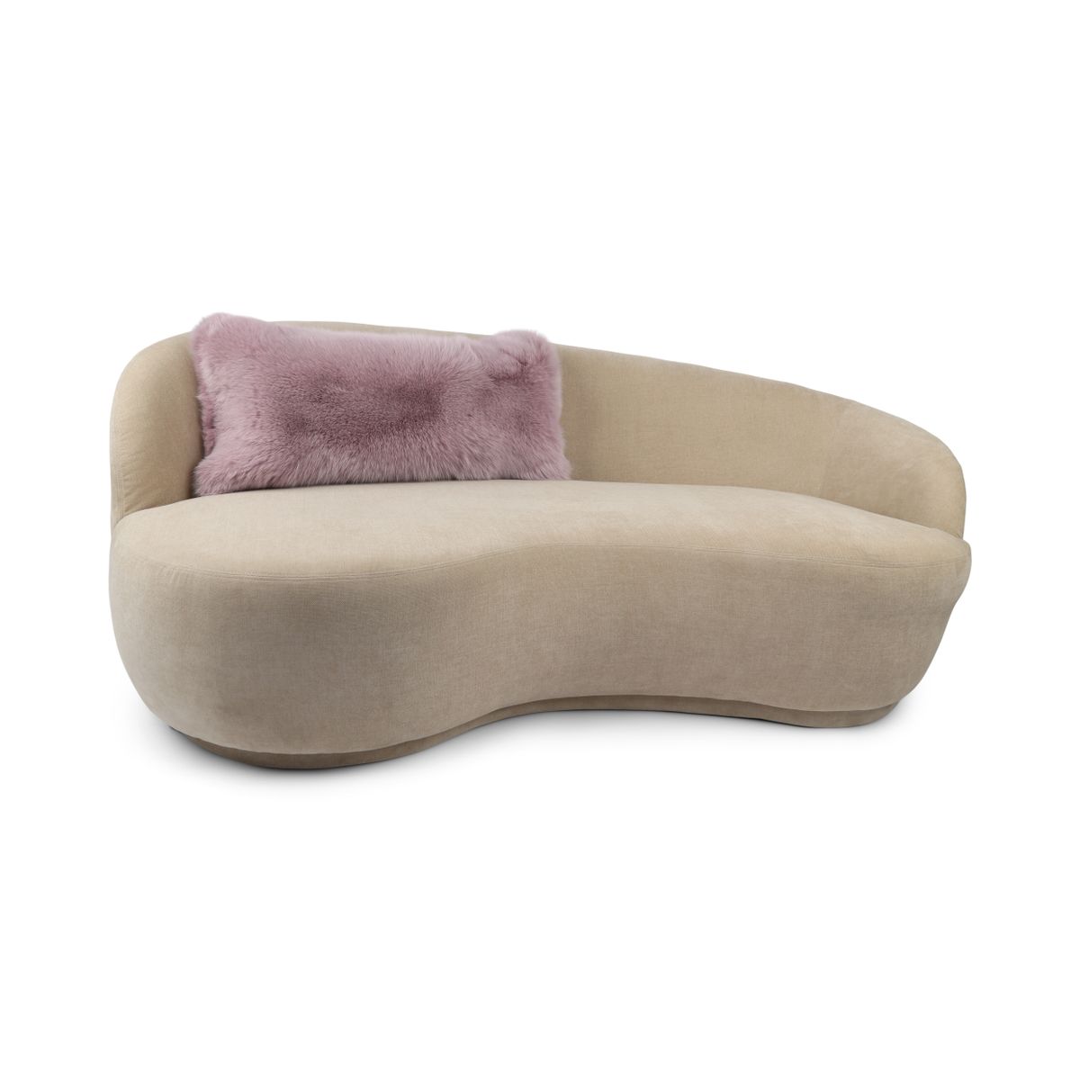 Coussin Premium en Renard | Dos en Cachemire | Norvège | Violet Clair | 40x82 cm