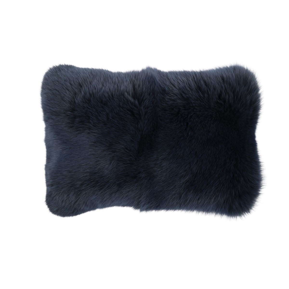 Coussin Premium en Renard | Dos en Cachemire | Norvège | Bleu Indigo | 50x32 cm