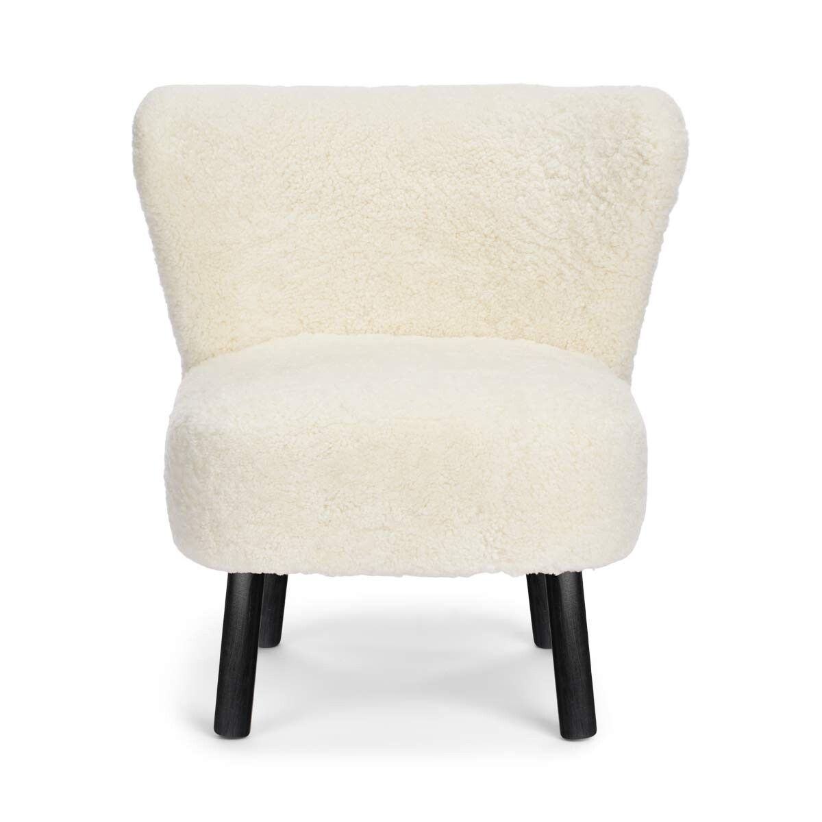 Fauteuil lounge Emily | Laine courte Ivoire