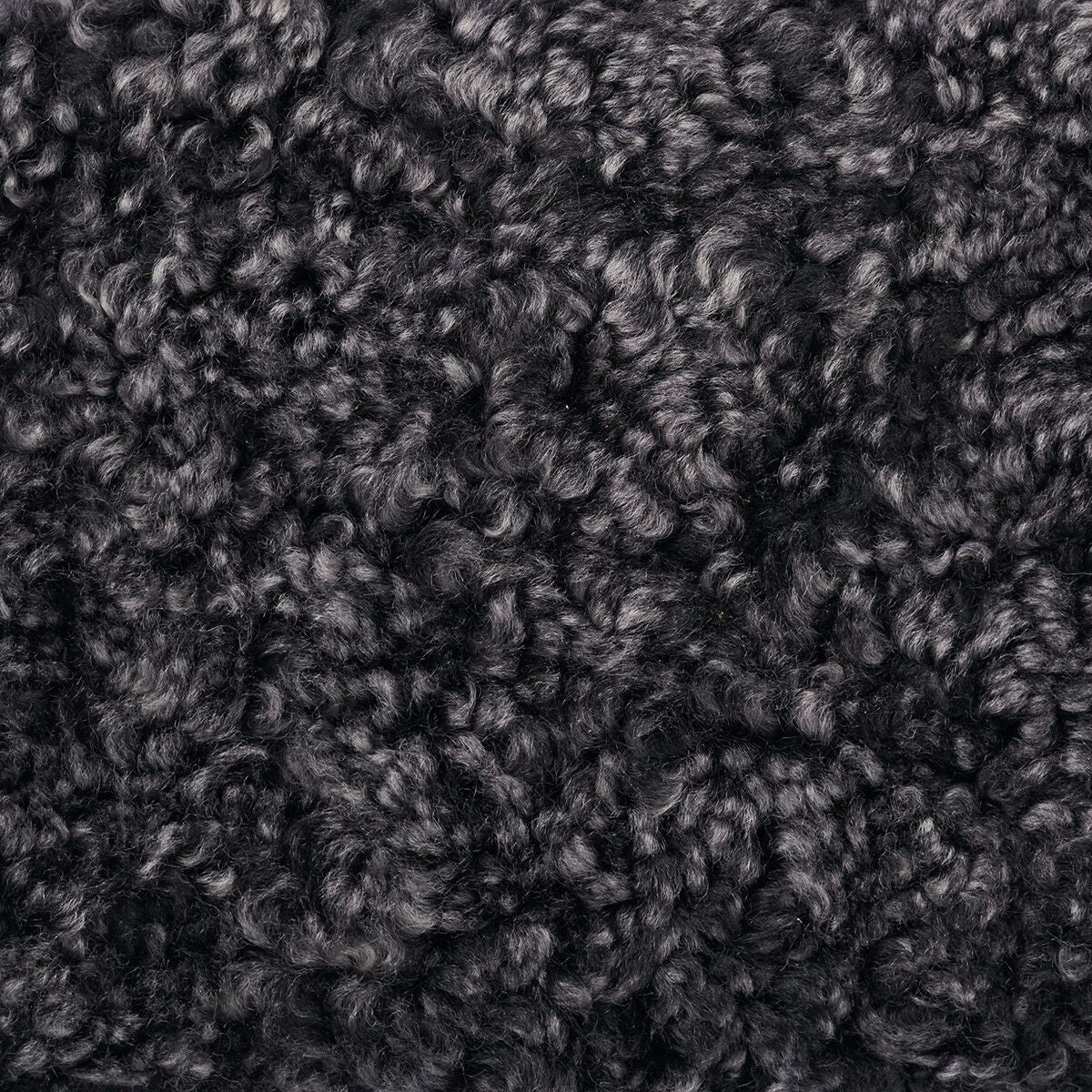 Repose-pieds Emily | Peau de mouton  | Laine courte Anthracite