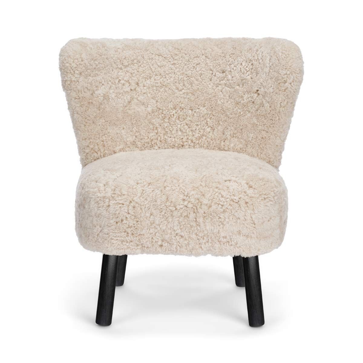 Fauteuil lounge Emily | Laine courte Perle