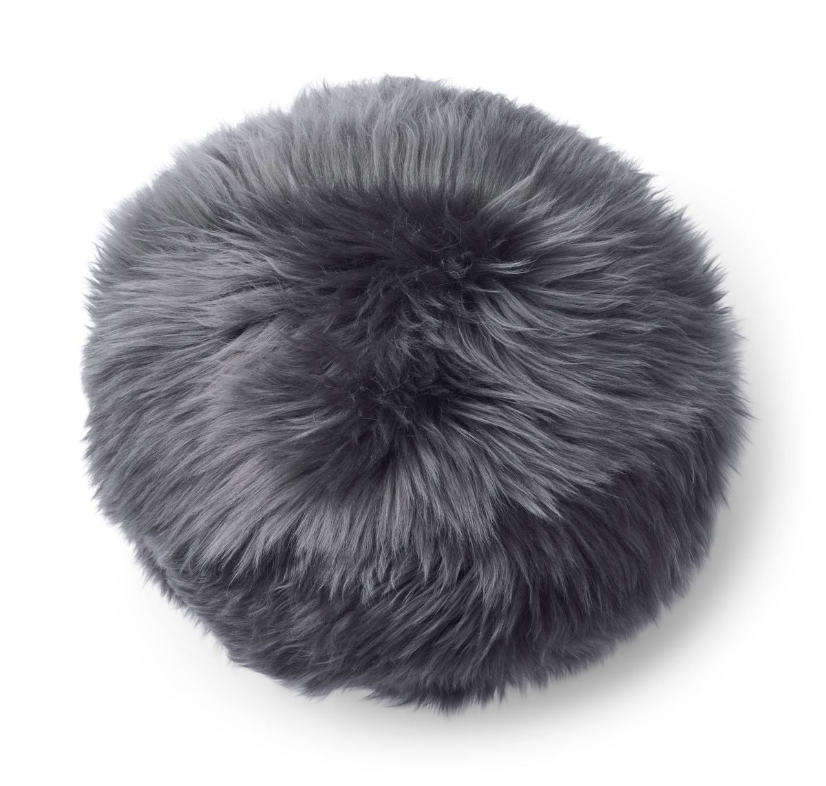 Coussin d'Angélite Laine Longue Acier