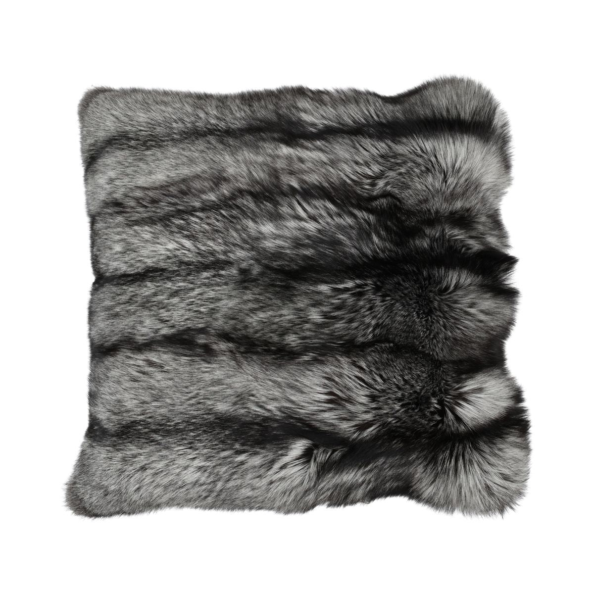 Coussin Premium en Renard | Doublure en Cachemire | Norvège | Renard Argenté | 80x80 cm