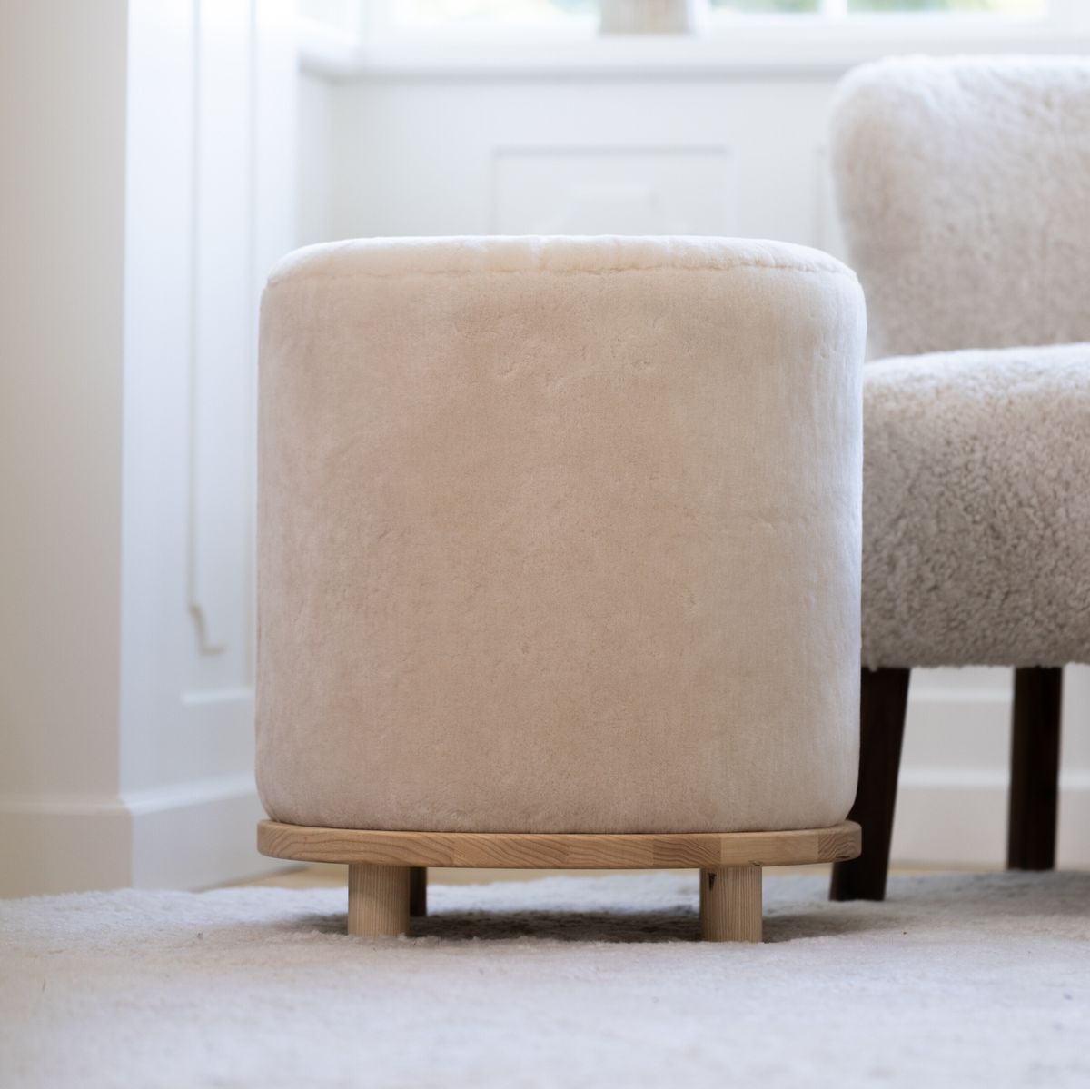 Tabouret Simon en Moccasin Châtaigne