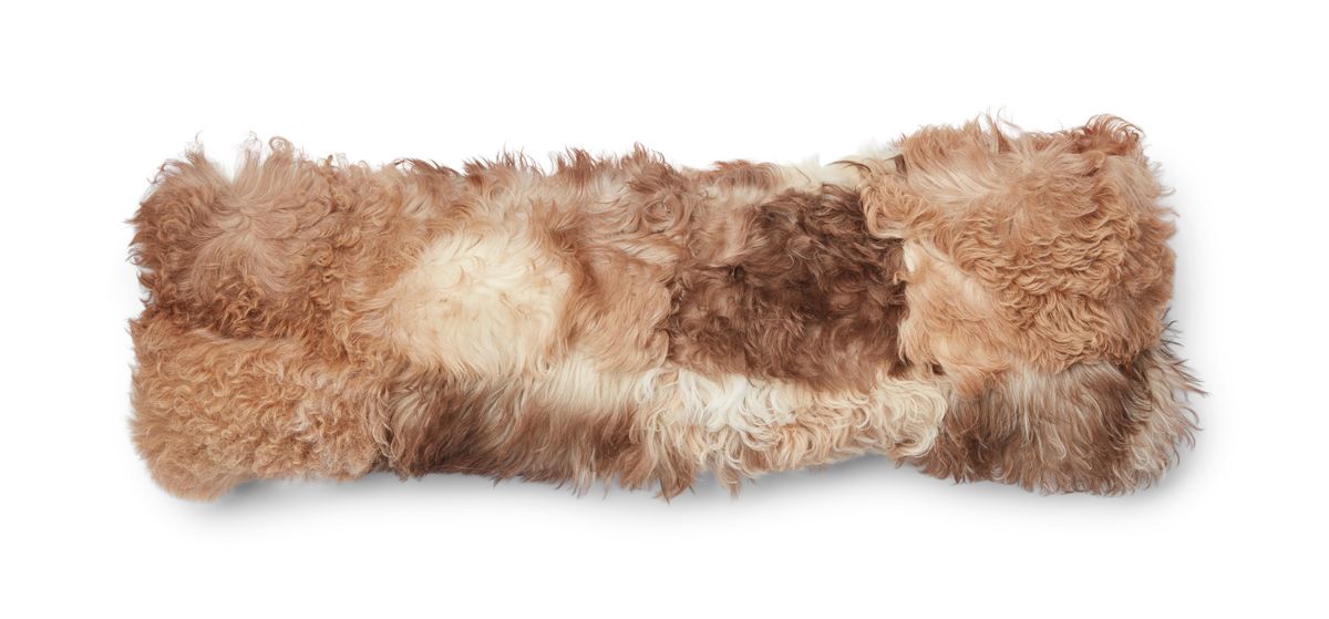 Coussin Tigrado Lamb Mélange brun/beige