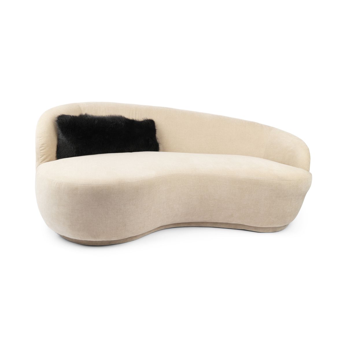 Coussin Premium en Renard | Dos en Cachemire | Norvège | Marine | 30x65 cm