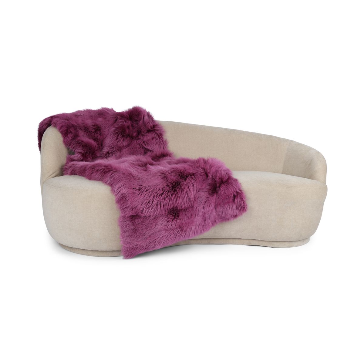 Plaid Premium Fox | Support Cachemire | Violet raisin | 180x70 cm