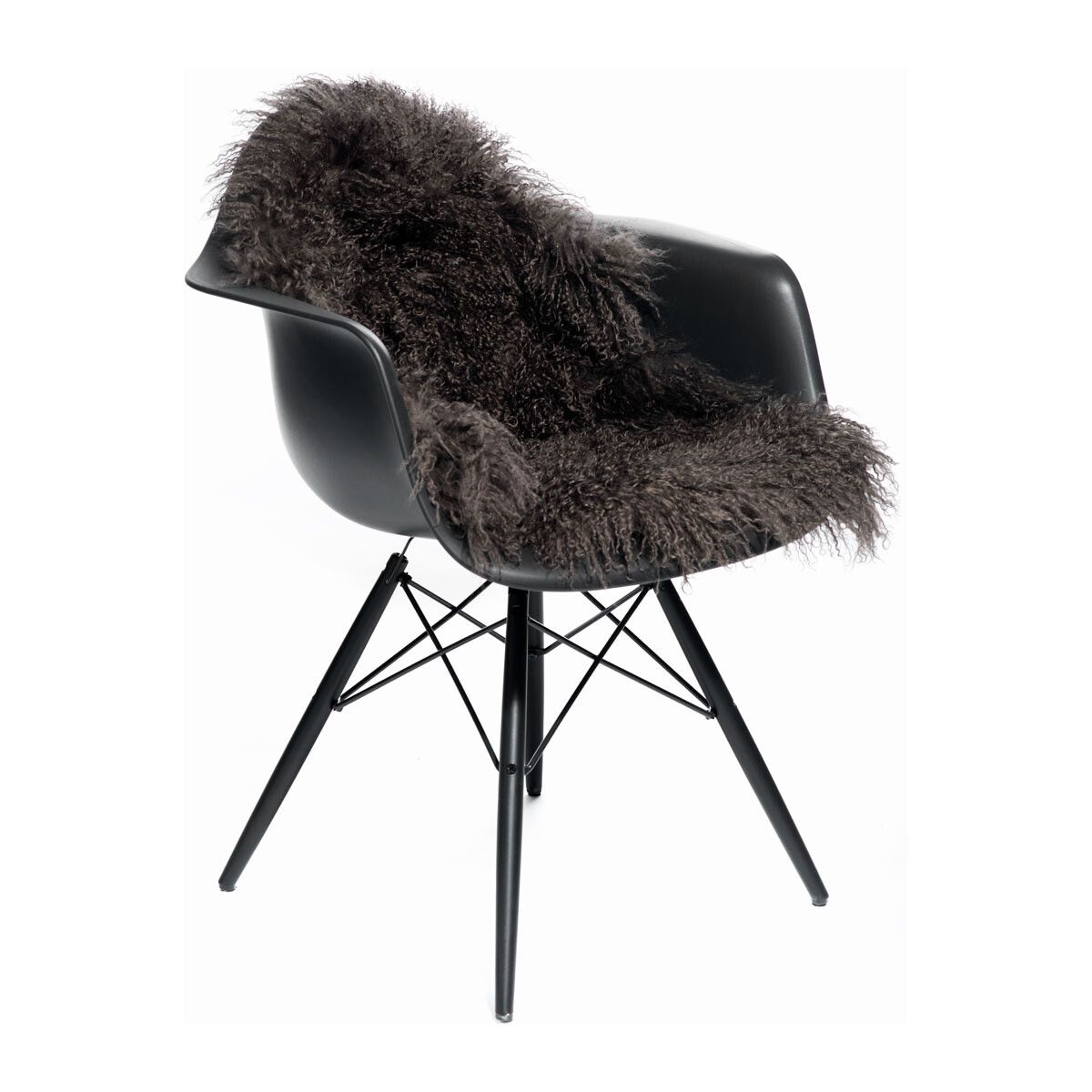 Peau de mouton bouclée 135x50 cm Taupe