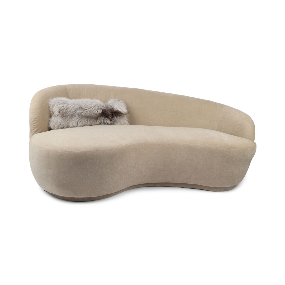 Coussin Premium en Renard | Dos en Cachemire | Norvège | Saphir | 30x70 cm