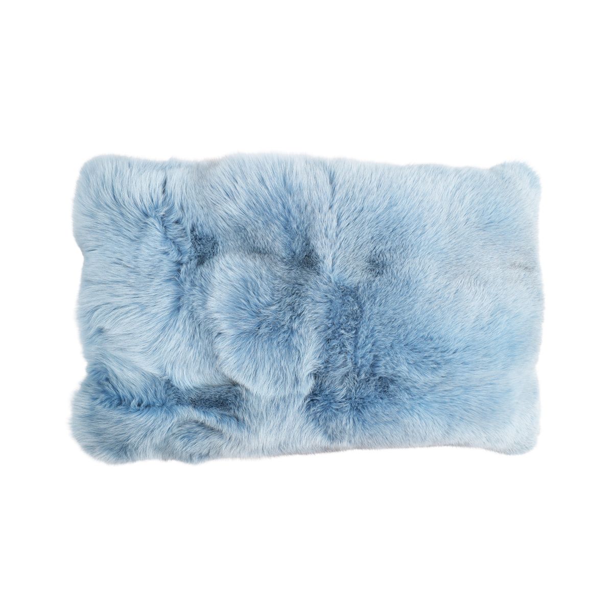 Coussin Premium en Renard | Dos en Cachemire | Norvège | Bleu Ciel | 48x76 cm
