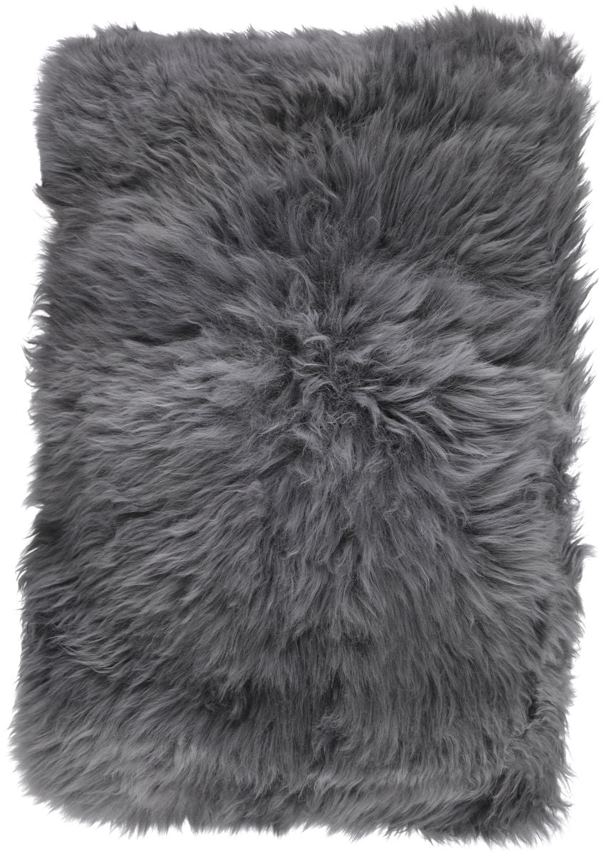 Coussin en peau de mouton longue laine