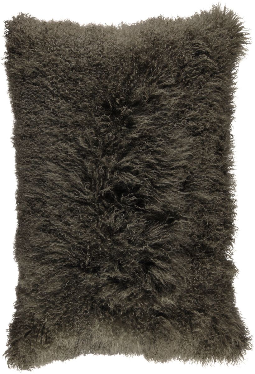 Coussin bouclé Vert Haie