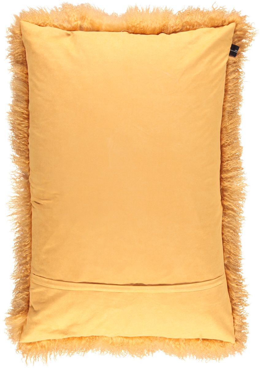 Coussin bouclé Jaune Impérial