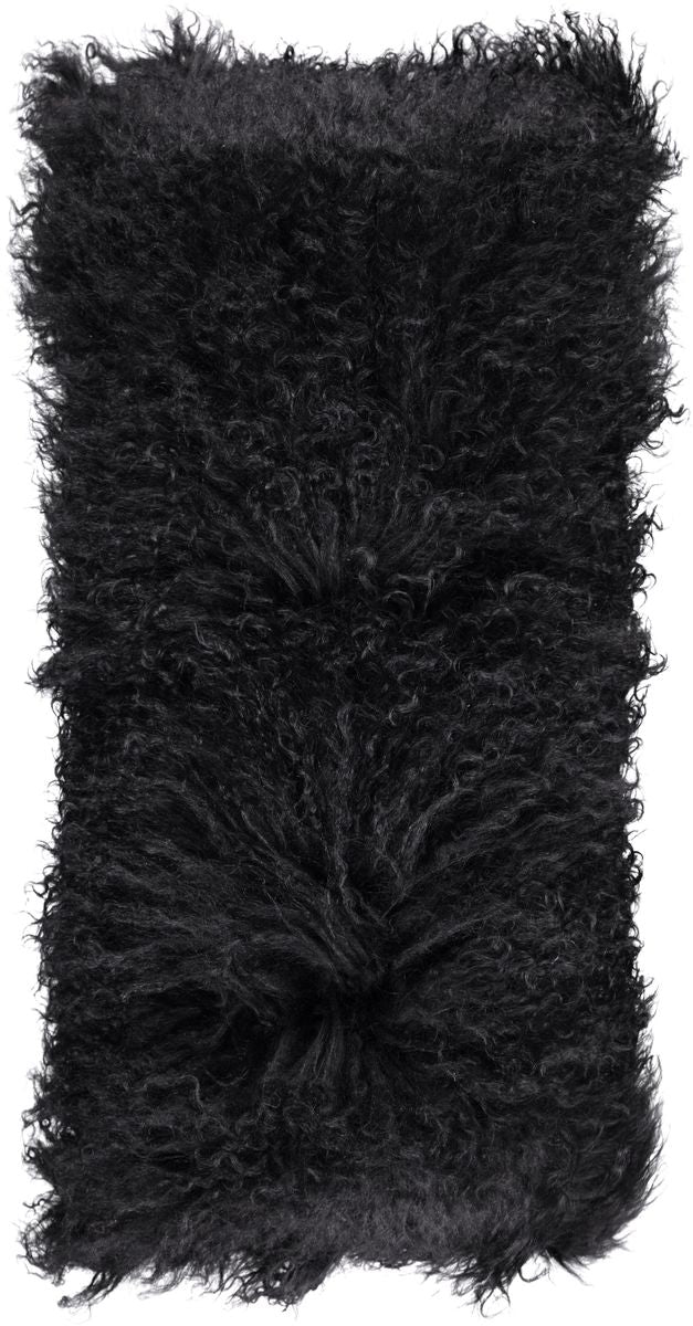 Coussin bouclé Noir