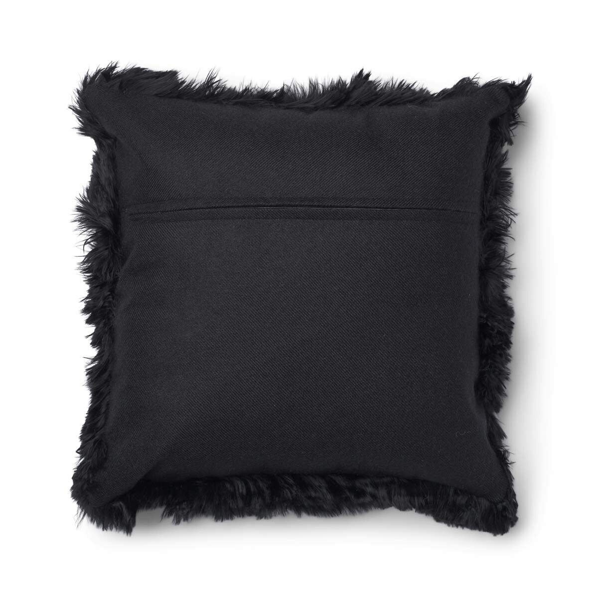 Coussin en alpaga Noir